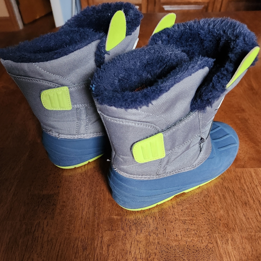 Cat & Jack Gray and Blue Kids Boots - Picture 3 of 10
